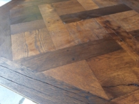 Exclusive panel Antique Chêne européen Parquet, antique panneau de parquet créé avec du vieux bois, pour un excellent résultat, format carré 39,4 inc (100cm x 100cm) 0,78 d