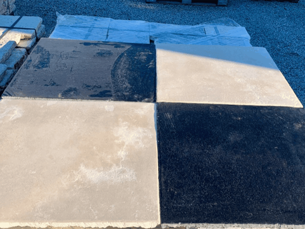 Chessboard In Stone And Black Marble